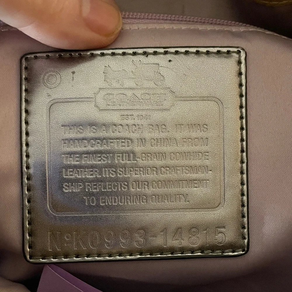 Coach Beige Leather Shoulder Bag with Long Strap Unique Coach Bag